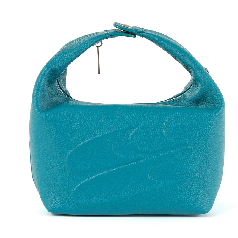 CryingCenter Lychee Pattern Matte Leather Portable Logo Leather Bag