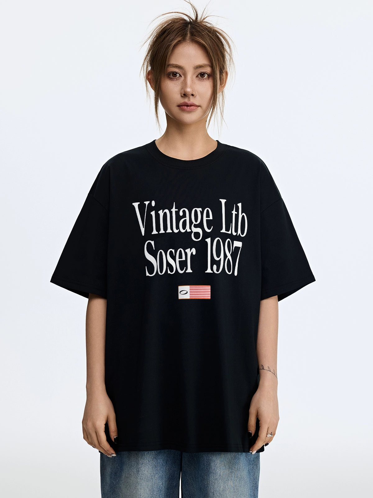 SOSER Tide Brand Letter Printed Tee