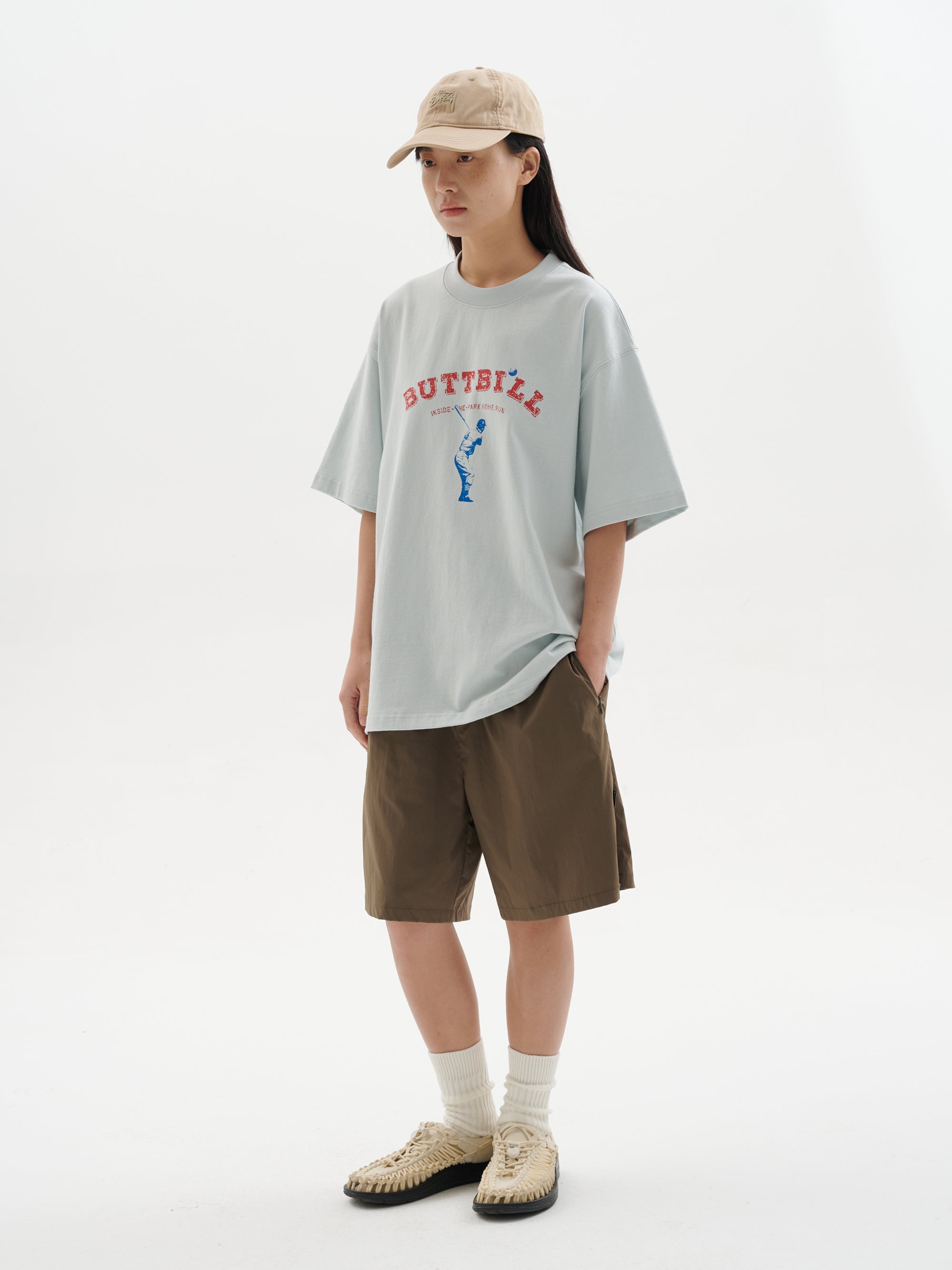 BUTTBILL Vintage Home Run LOGO Japanese Tee