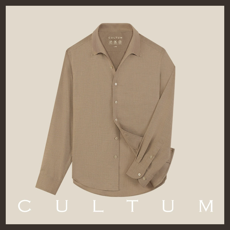 CULTUM  One-piece Collar Wrinkle-resistant Easy-care Shirt