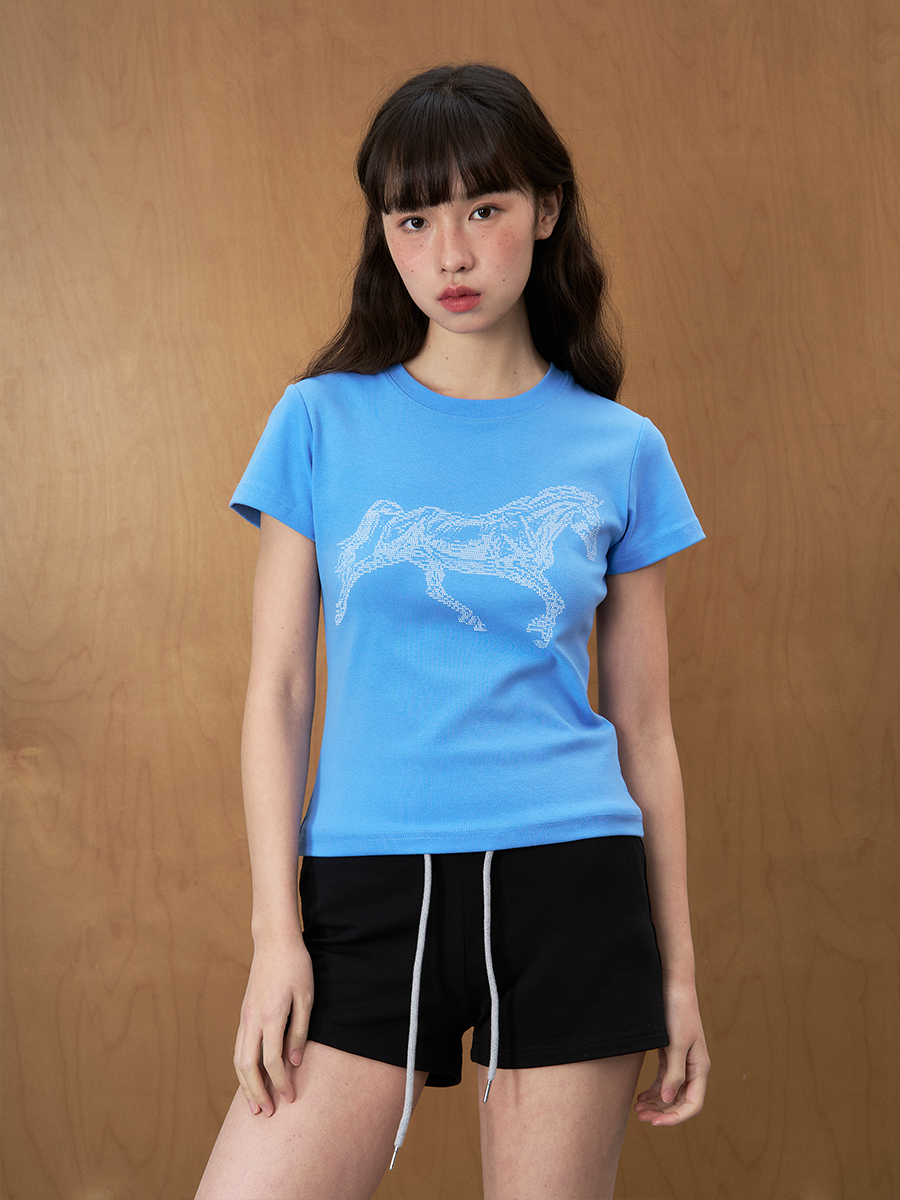 UnderStress Coding Animal Print Slim Slim Tee