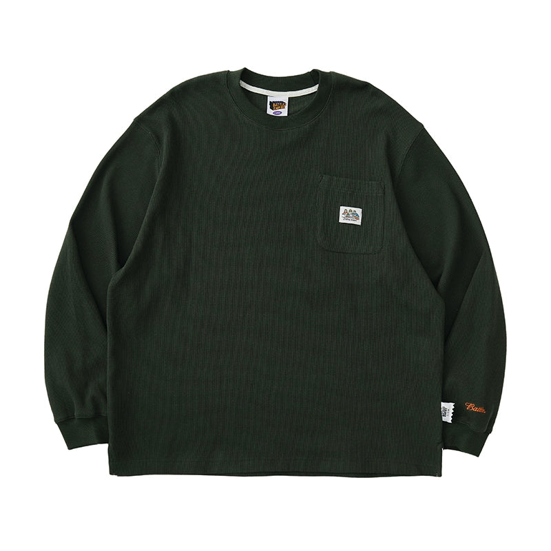Battles Waffle Embroidery Bottom Long Sleeve