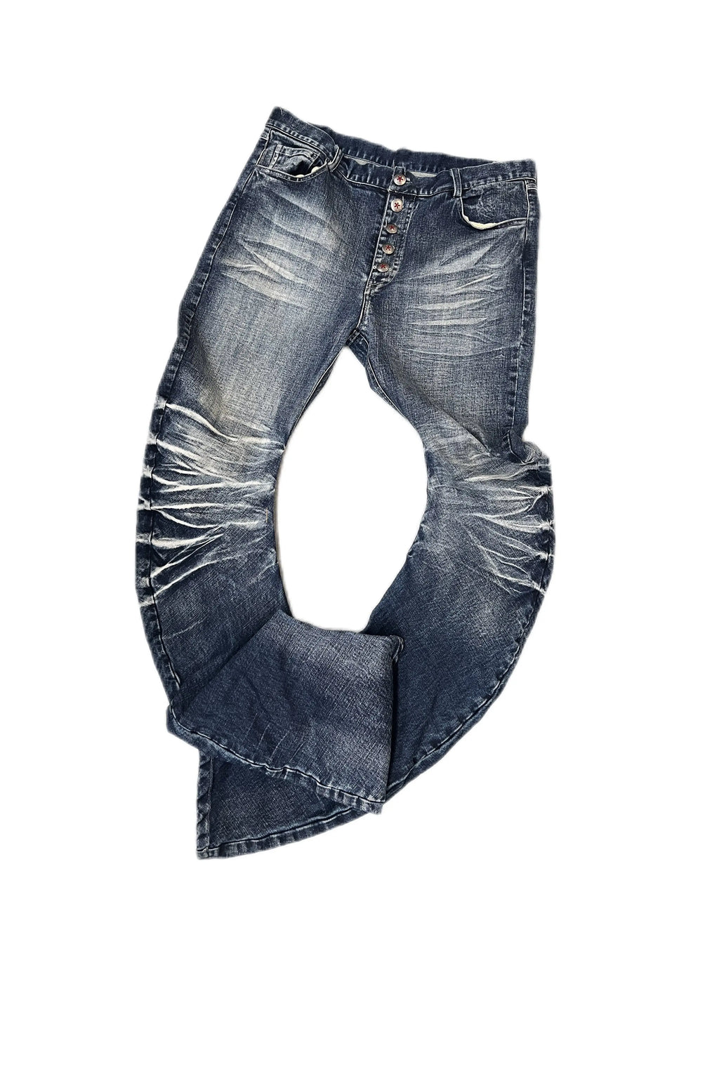 NoEmosen Retro Ripped Three-dimensional Cat Whisker Jeans