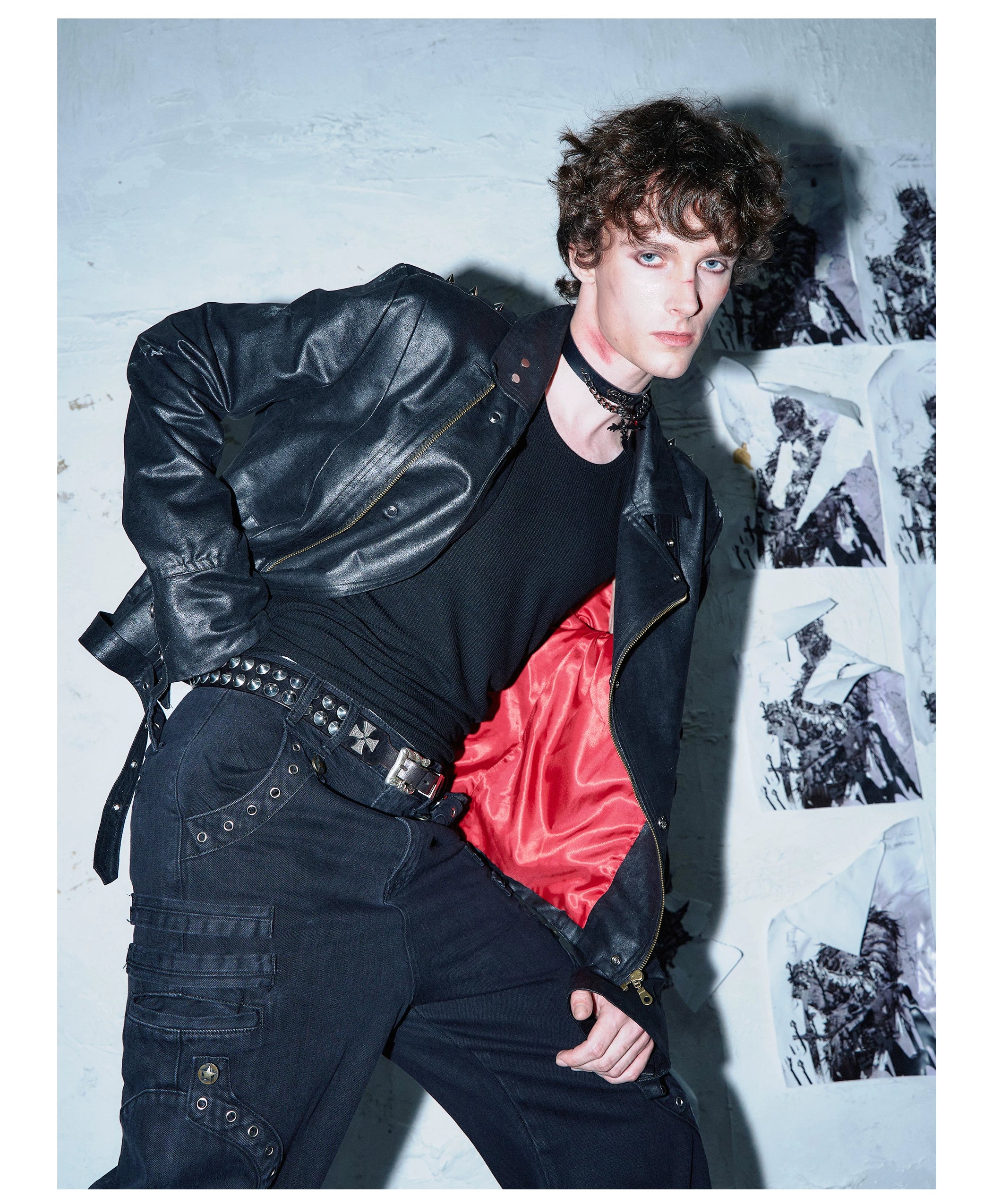 PAIKI Hickey Skull Headphones Leather Jacket