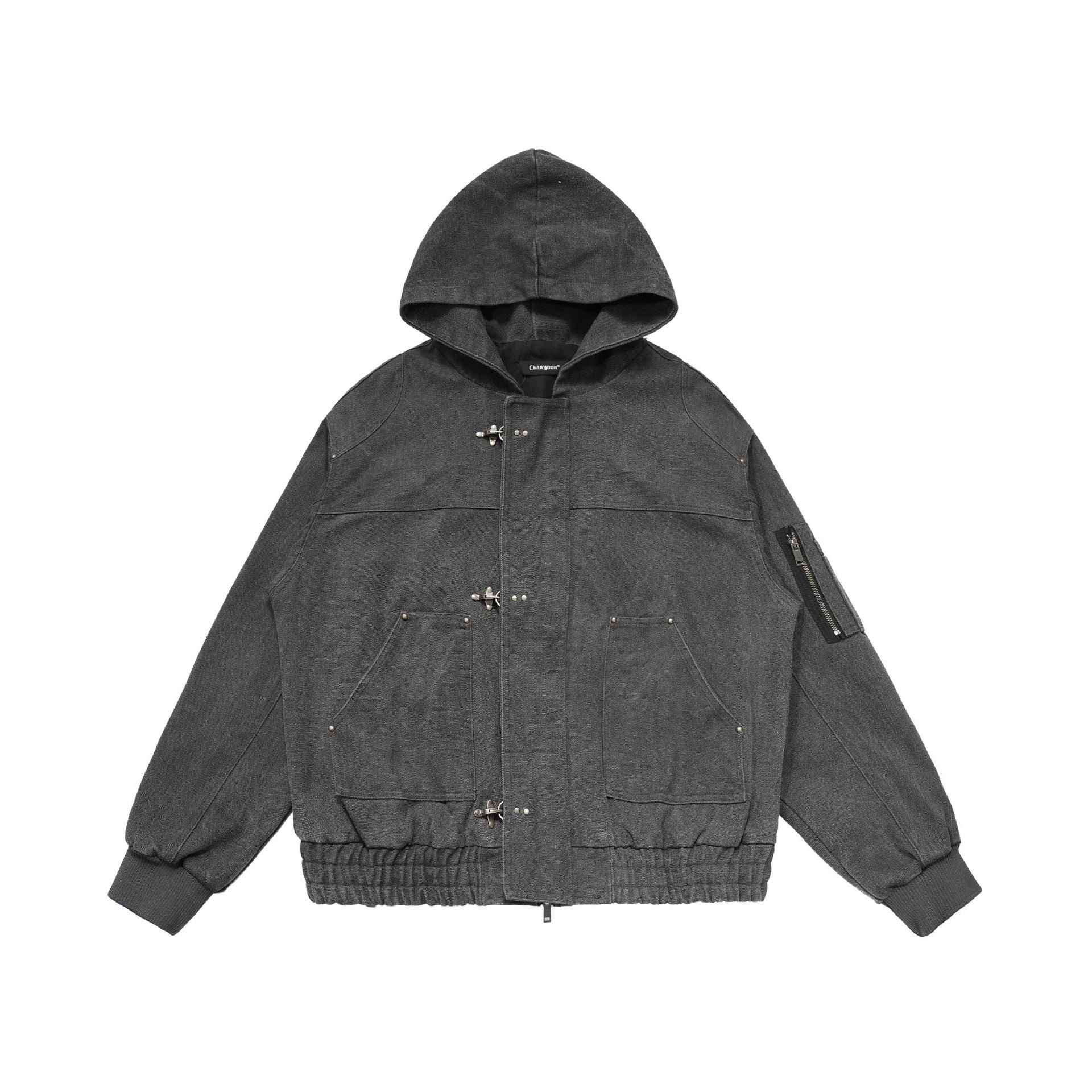 CHANYOOU Retro Washed Old Plane Buckle Jacket