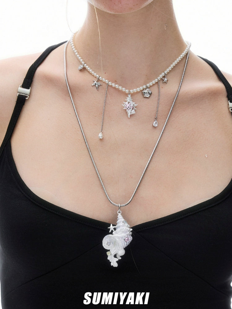 SUMIYAKI Conch Pearl Necklace