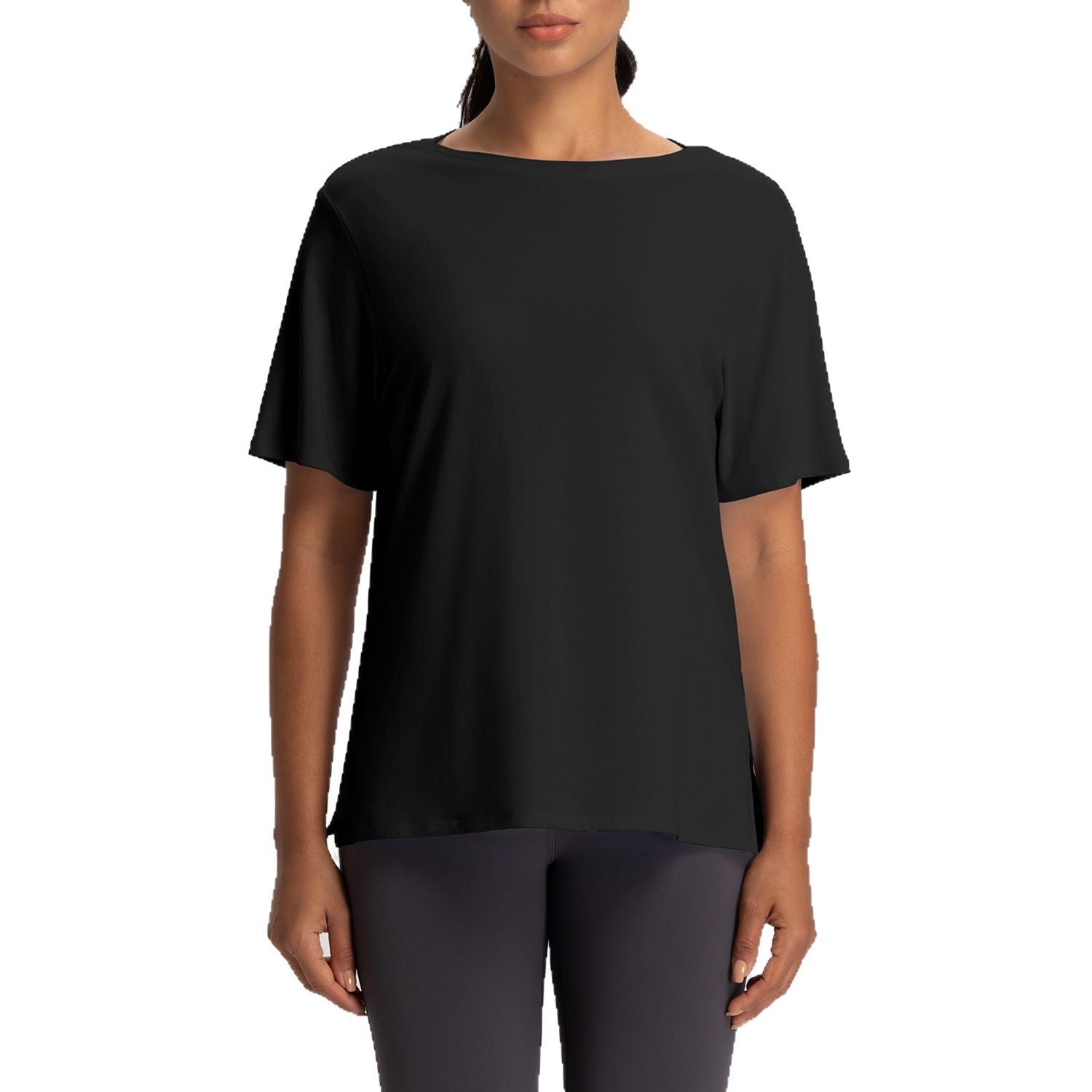 Athena Lulu Crew Neck Naked Breathable Loose Tee