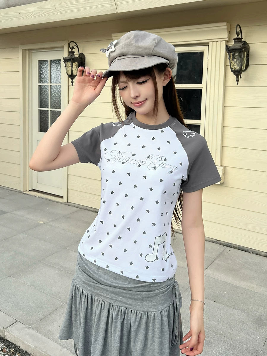 404MOB 3D Hot Drill Full Print Wing Front Shoulder Tee