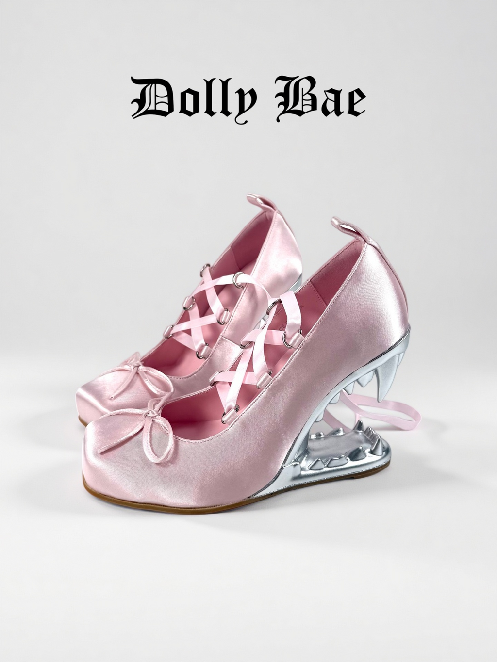 Dollybae Square Head Bow Ribbon Ballet Shoes
