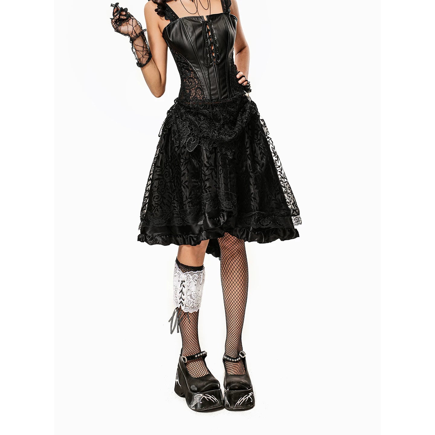 Arielink Irregular Mesh Skirt