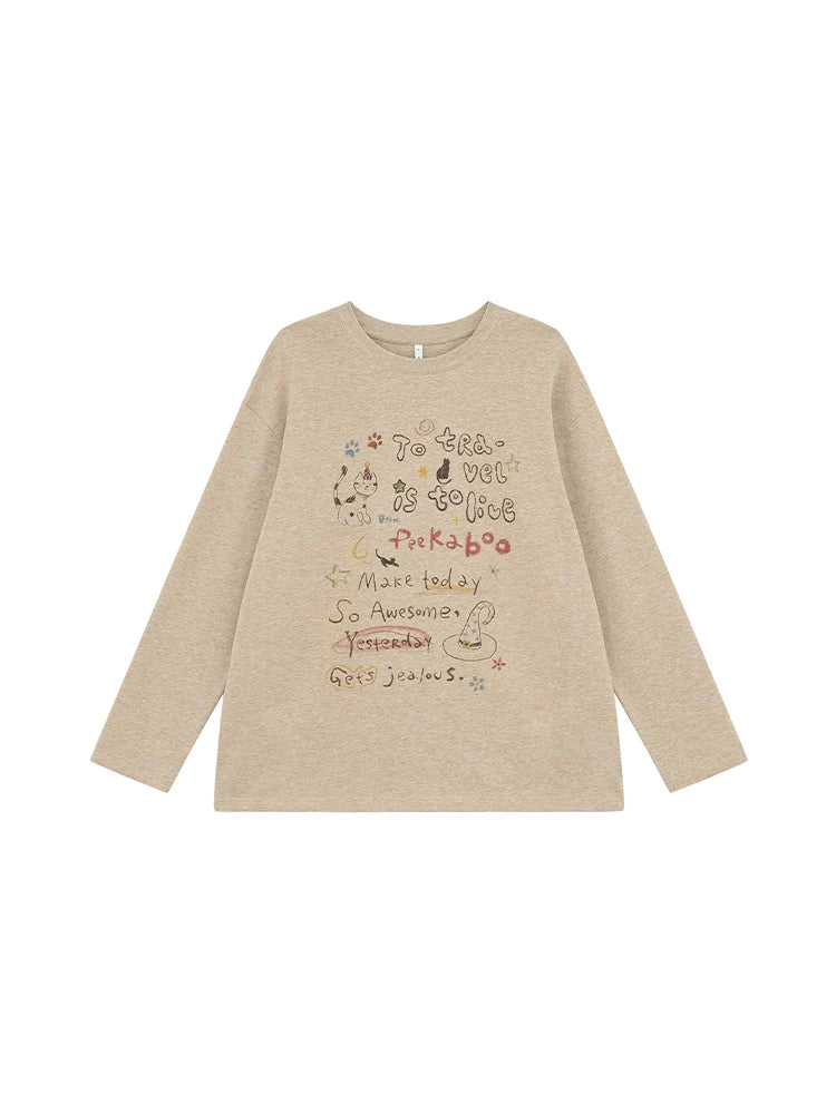 Kano Fun Print Loose Long Sleeve