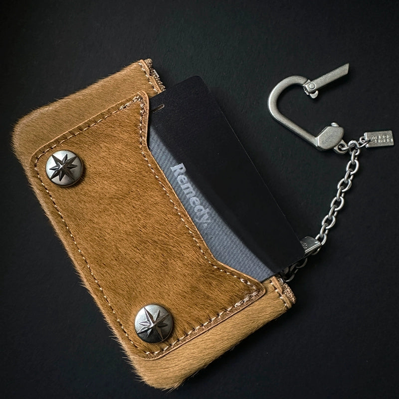 Remedy Horse Hair Snake Leather Card Bag Wallet