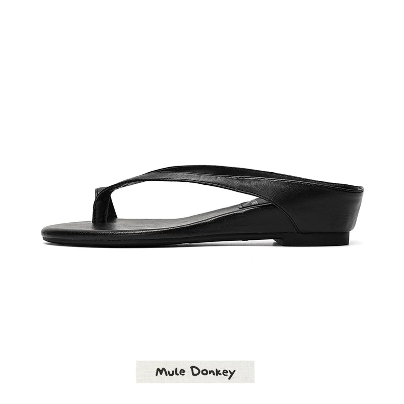 Donkey Thick-soled Outerwear Pinch Slippers