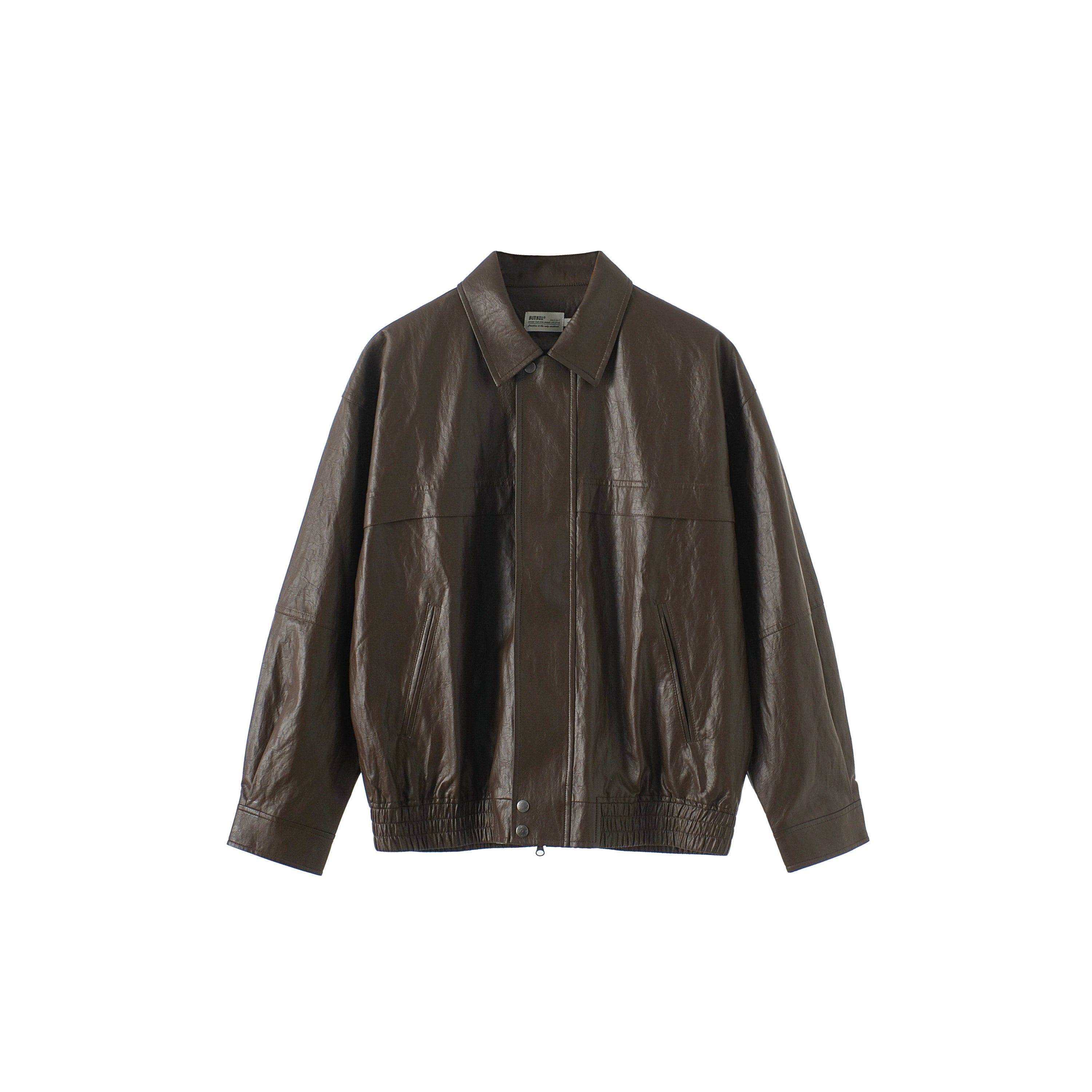 BUTTBILL Make Old Casual Vintage Leather Jacket