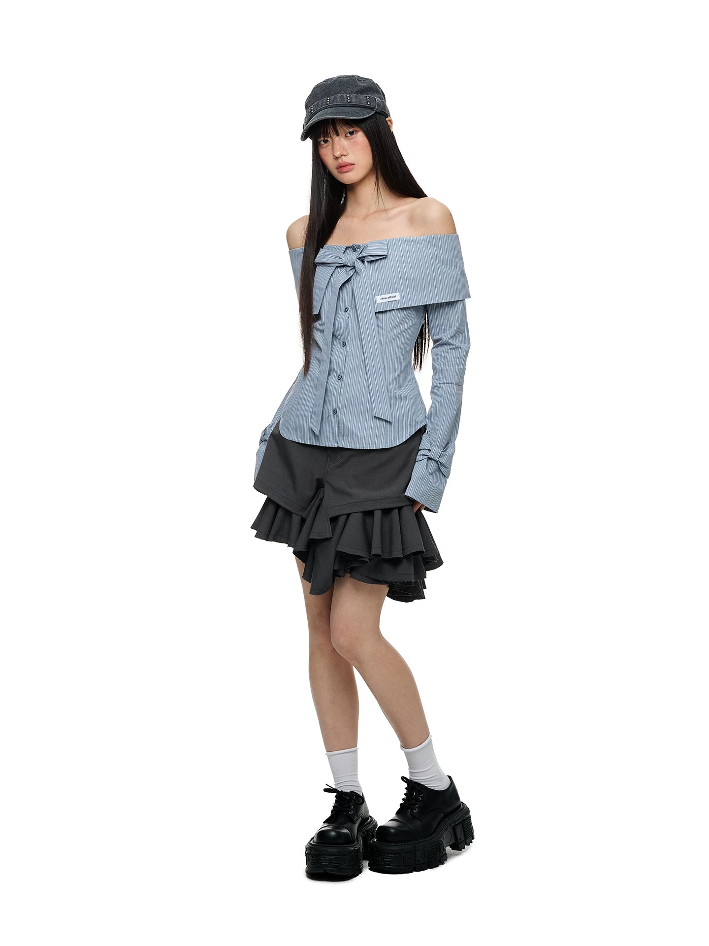 JIKOO Twill Burr Skirt