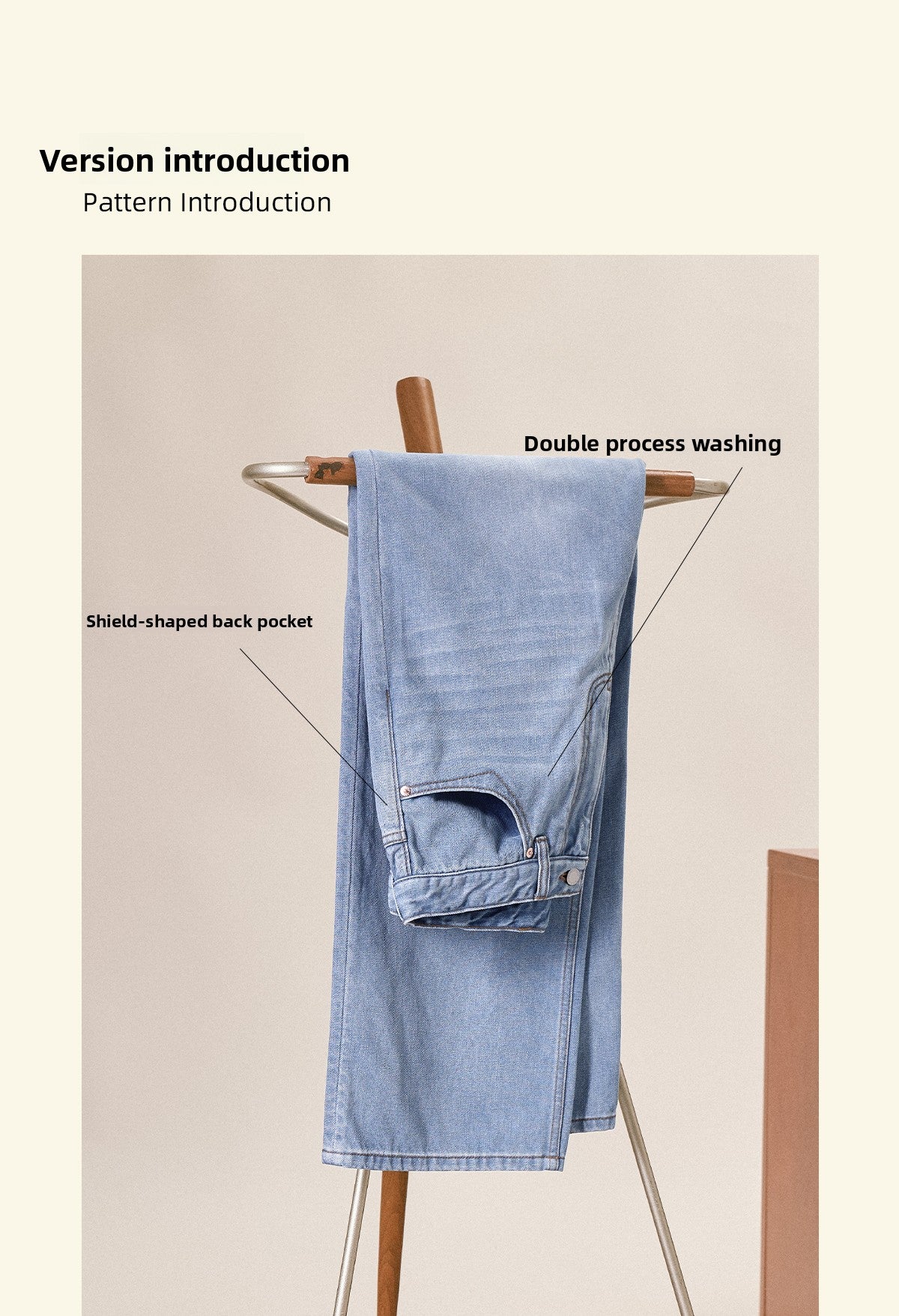 CULTUM Vintage Denim High Waist Versatile Straight Casual Pants