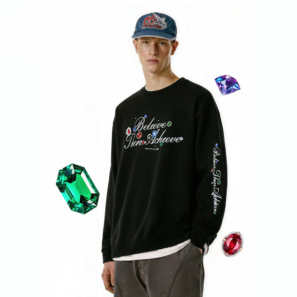 Inflation Alphabet Gem Print Long Sleeve