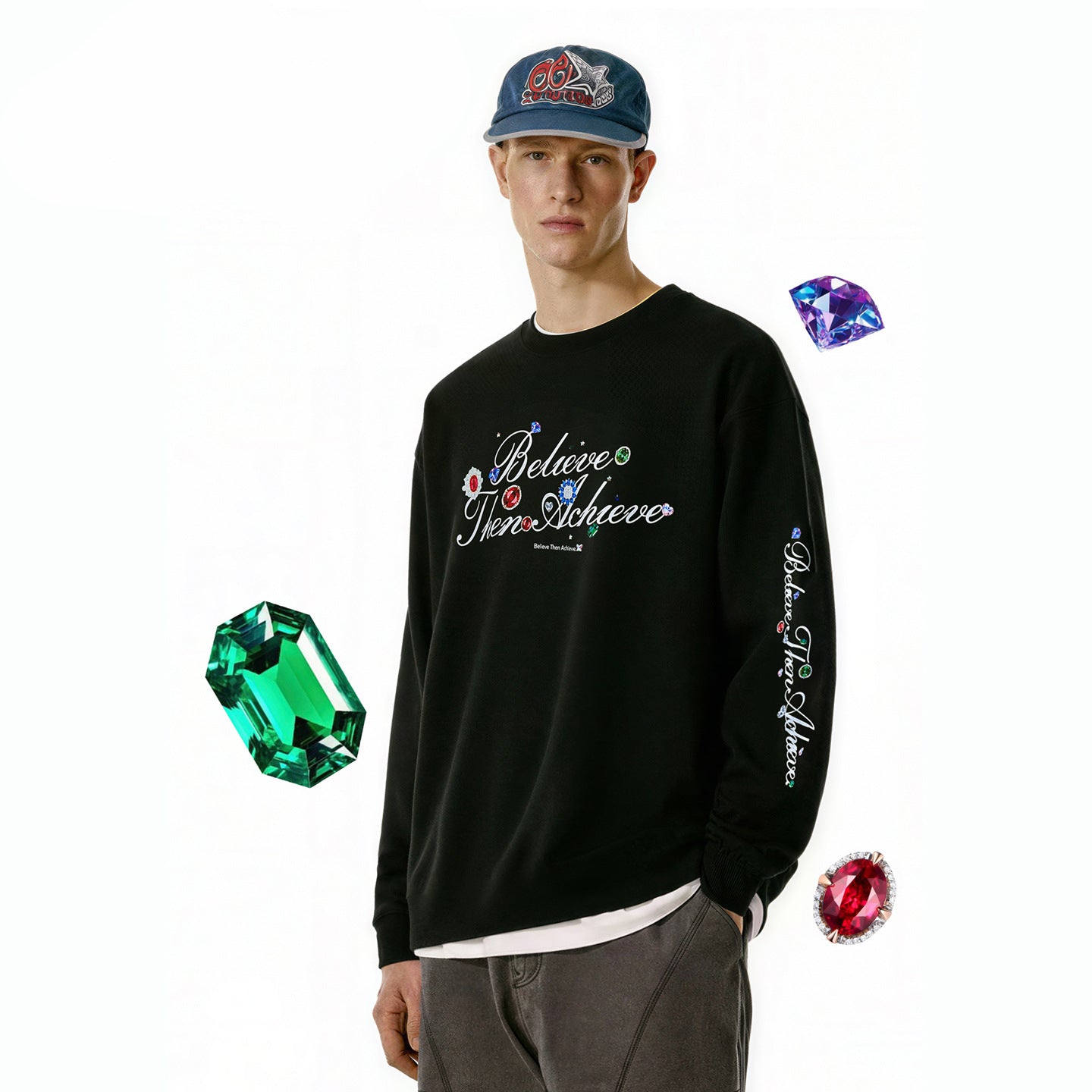 Inflation Alphabet Gem Print Long Sleeve