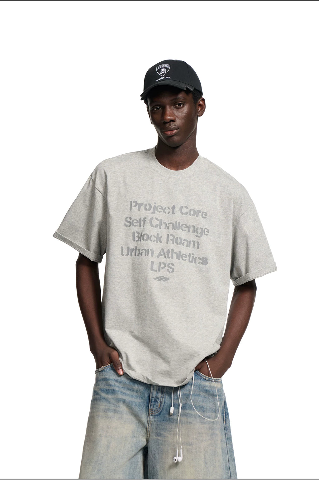 Loopsoon Letter Print Loose Casual Tee