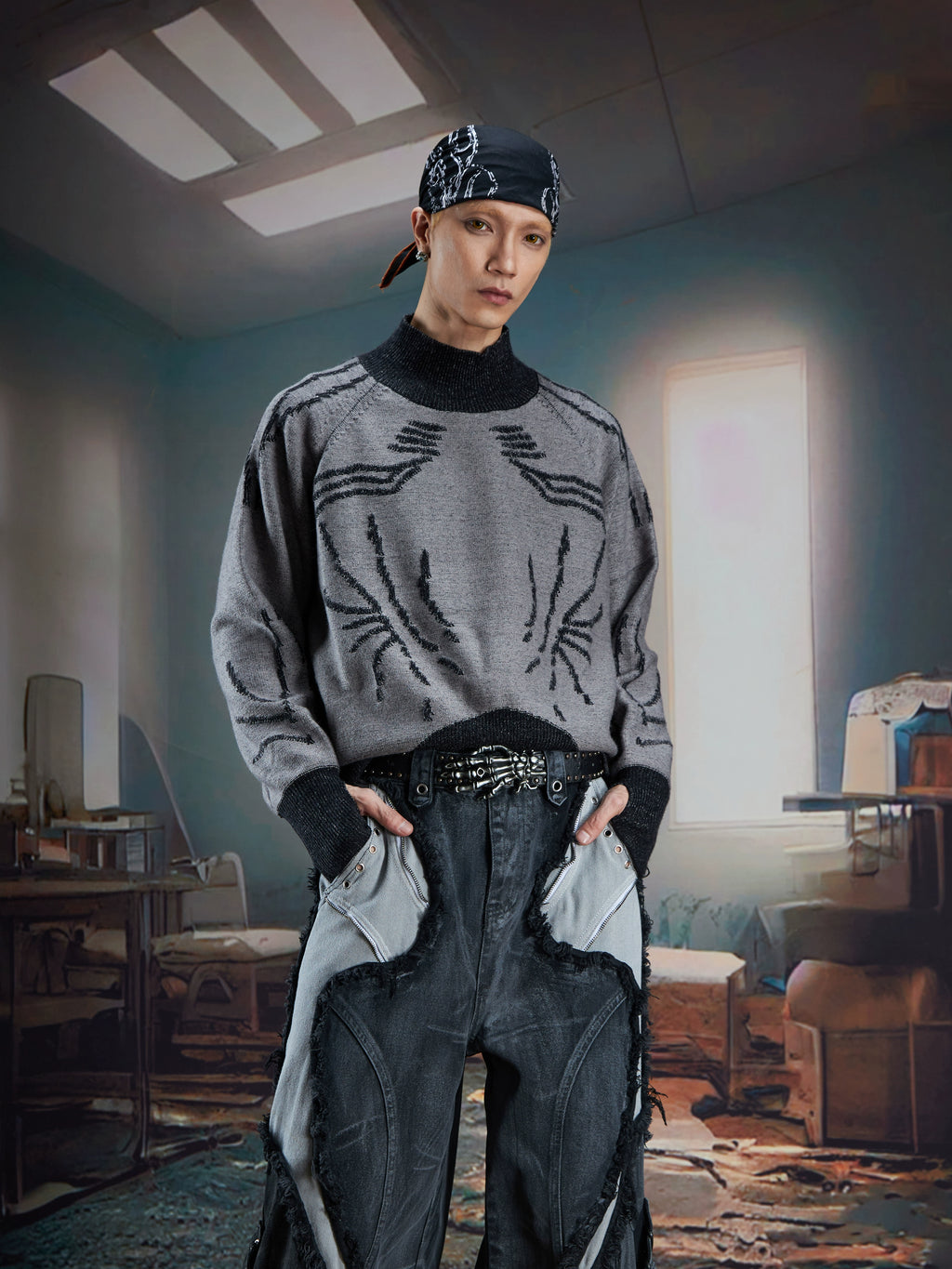 NOMANIAI High Elastic Anti-wrinkle Sweater Knitted Sweater