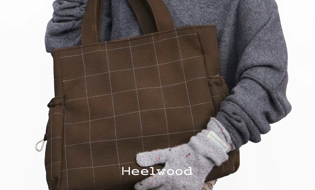 Heelwood Checked Bag Large Capacity Shoulder Bag