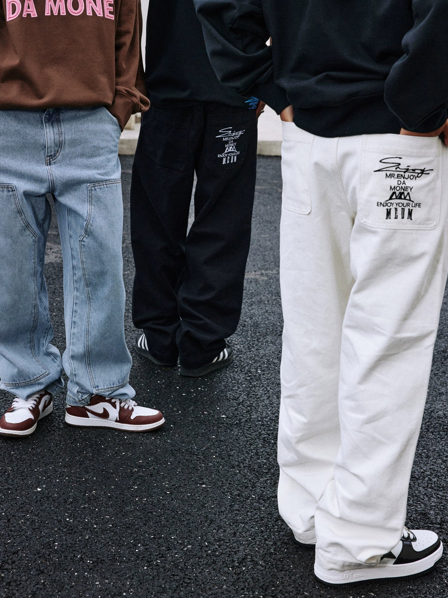 MEDM Vintage Loose Casual Straight Wide Leg Pants