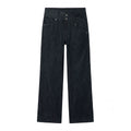 Slight Vogue Straight Double Waist Jeans