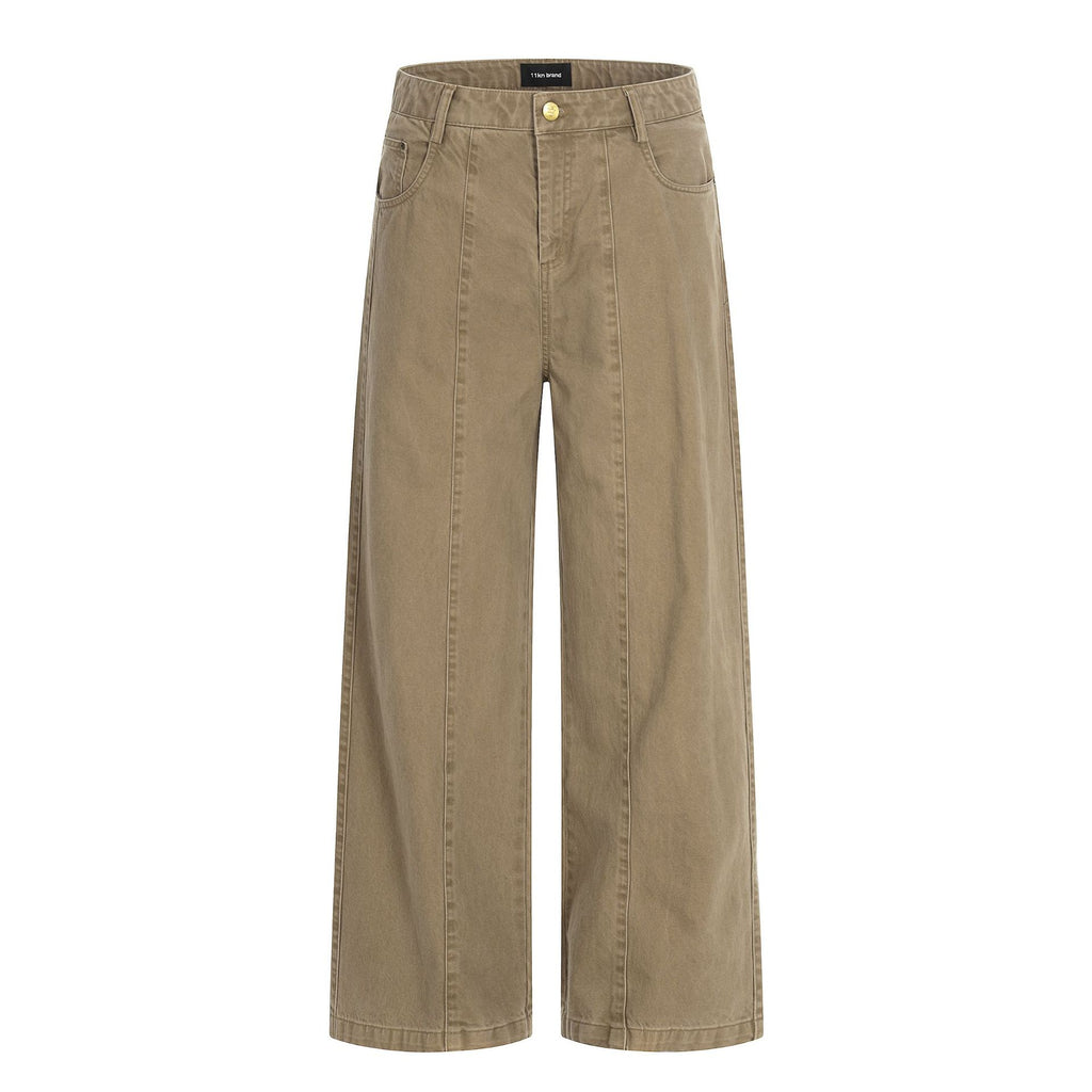 11KN Straight Loose Wide-leg Slacks
