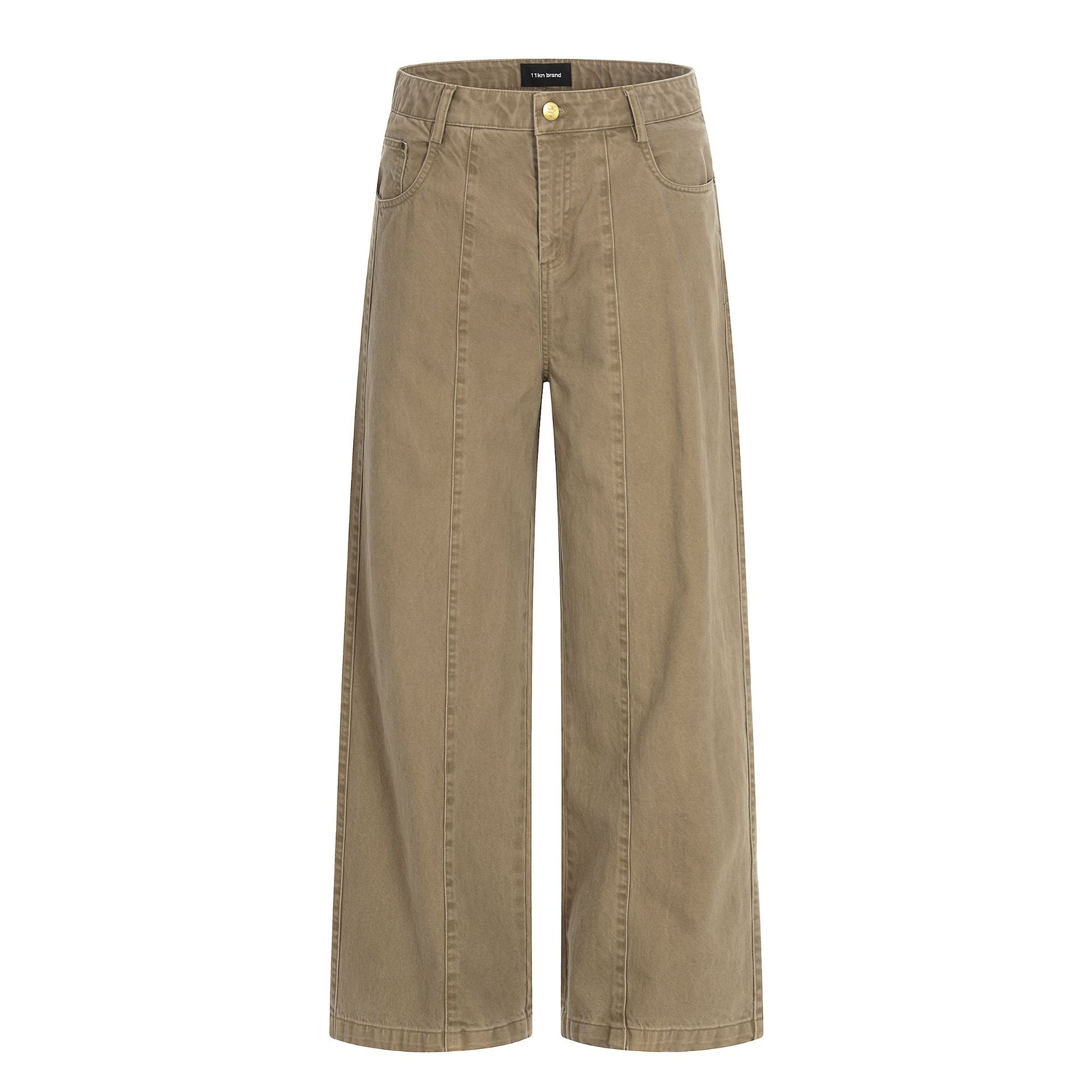 11KN Straight Loose Wide-leg Slacks