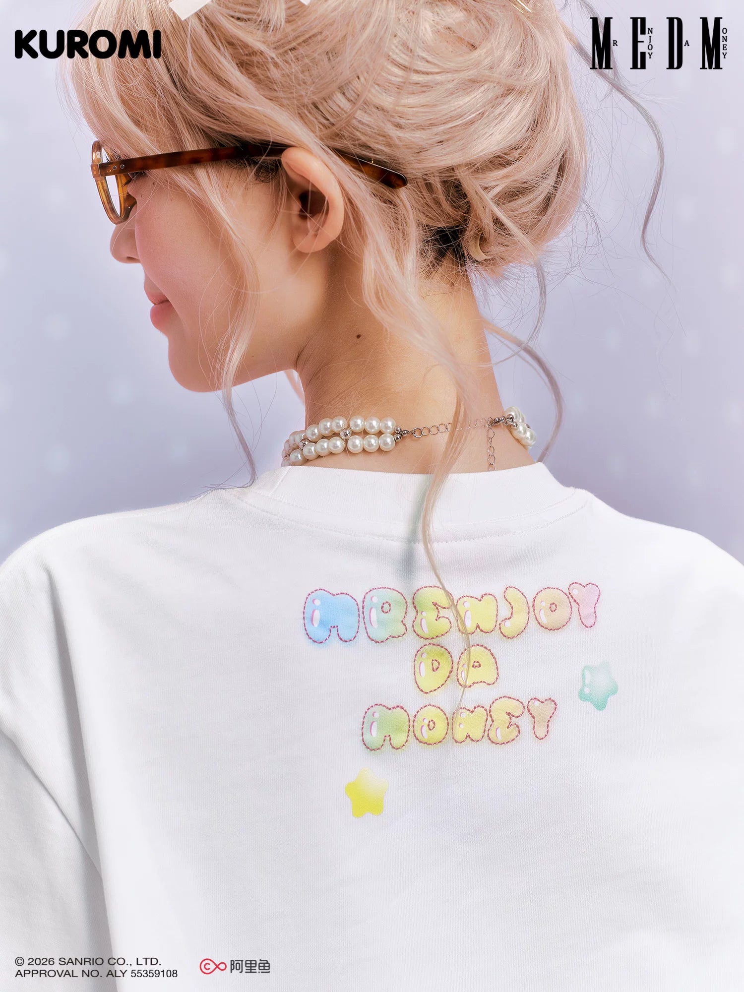 MEDM Anime Logo Printing Casual Crew Neck Tee