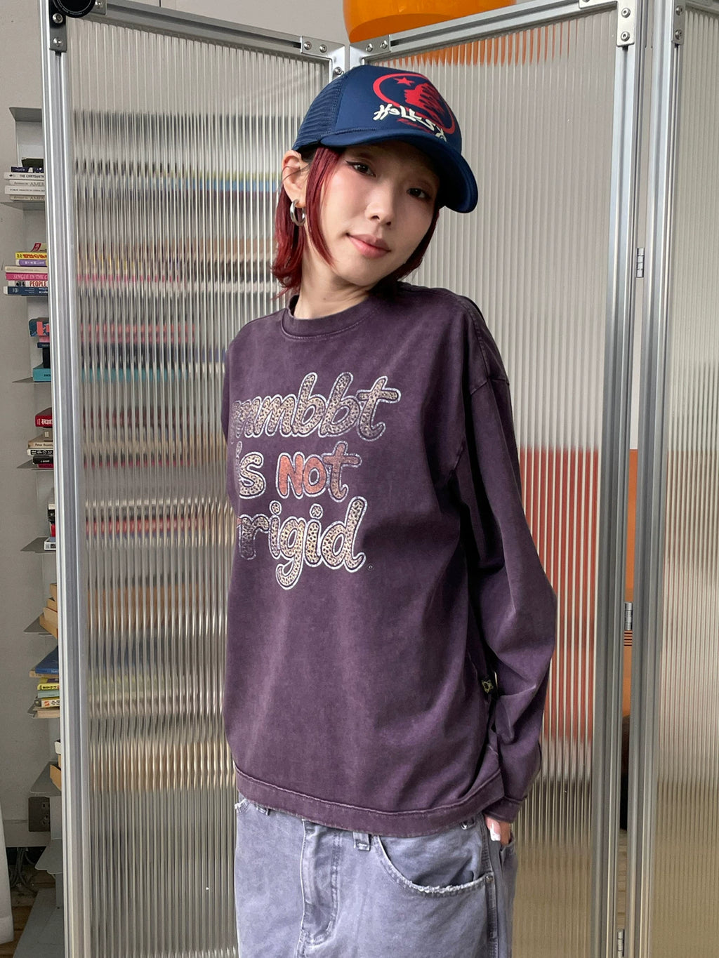 MMBBT Alphabet Loose Versatile Casual Long Sleeve