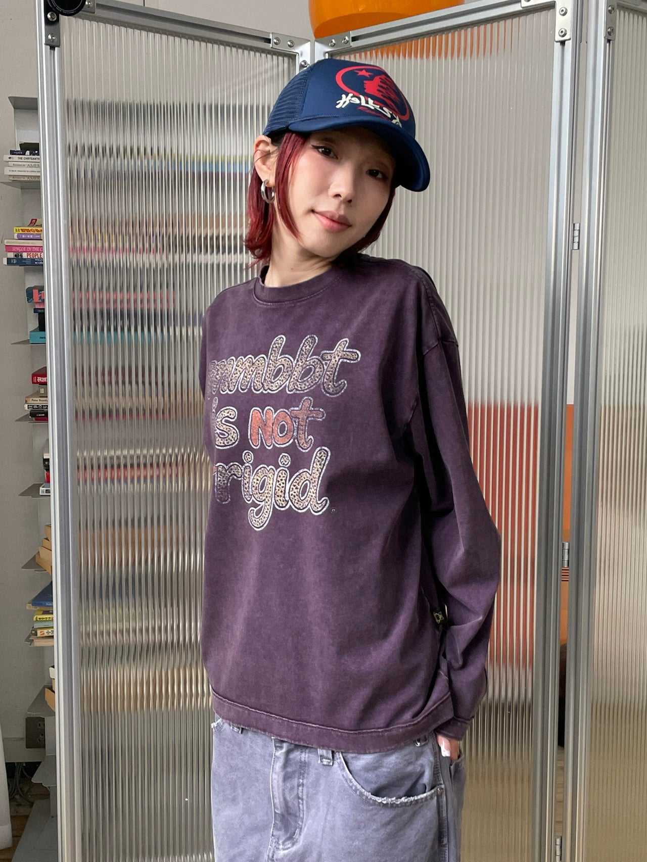 MMBBT Alphabet Loose Versatile Casual Long Sleeve