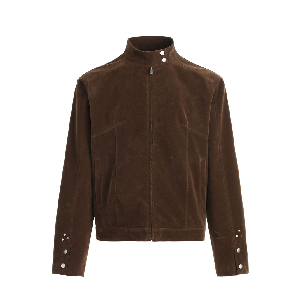 CHANYOOU Vintage Fleece Stand-up Jacket