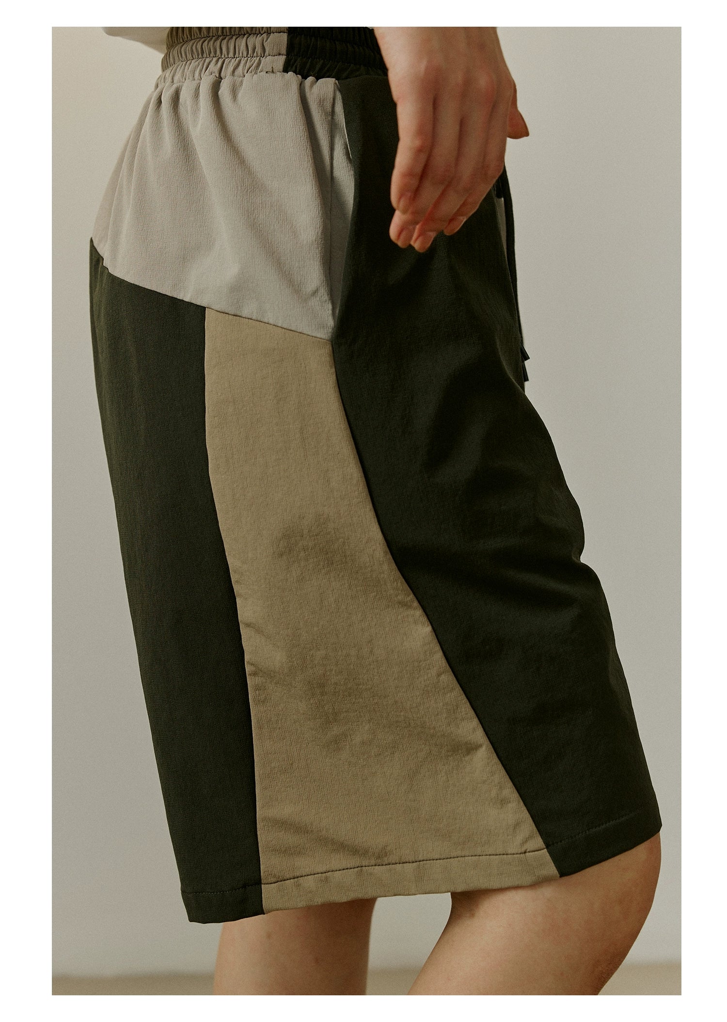 LR MADE Irregular Contrasting Sports Shorts