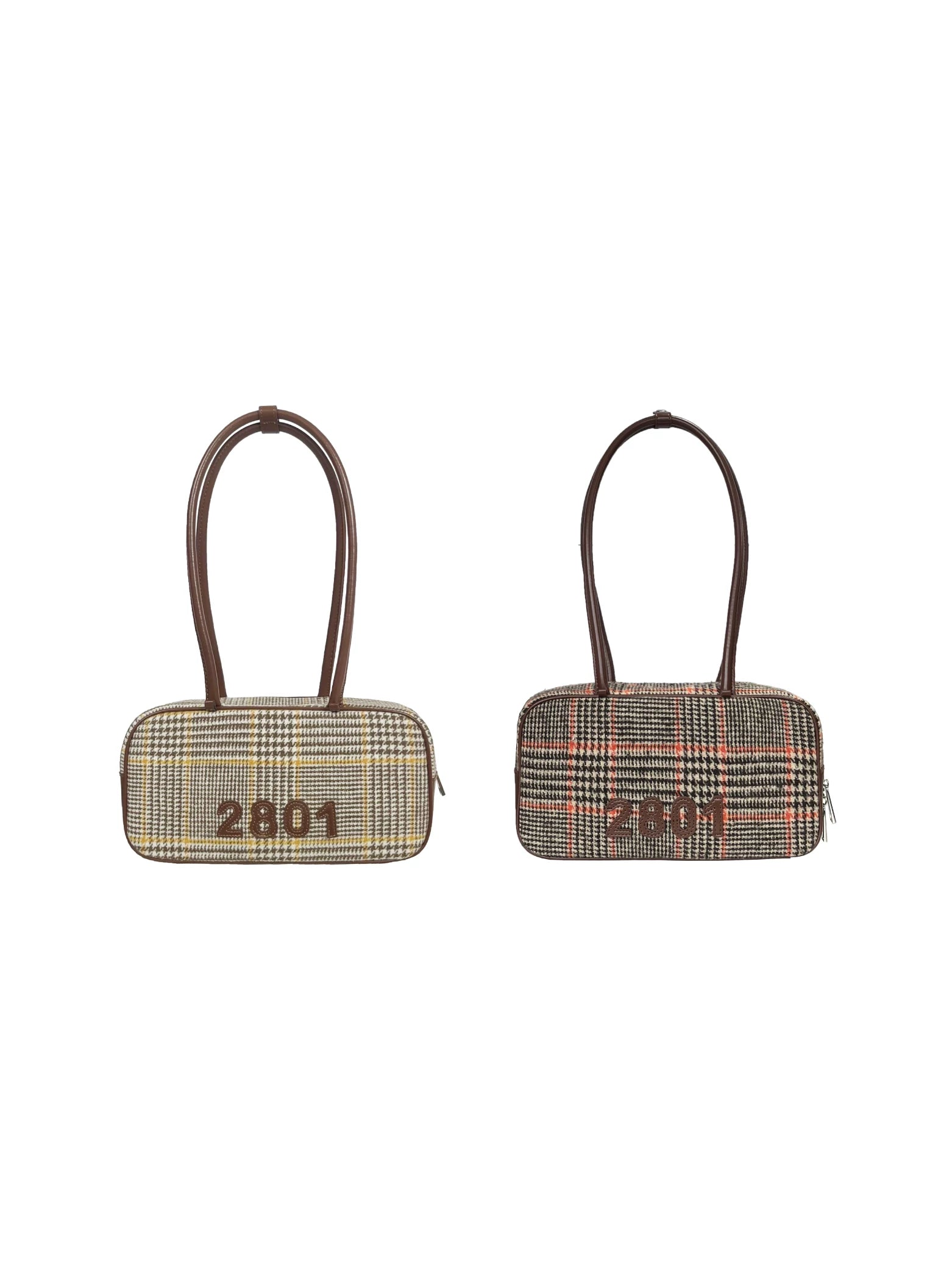 2801Project Plaid Suede Shoulder Bag