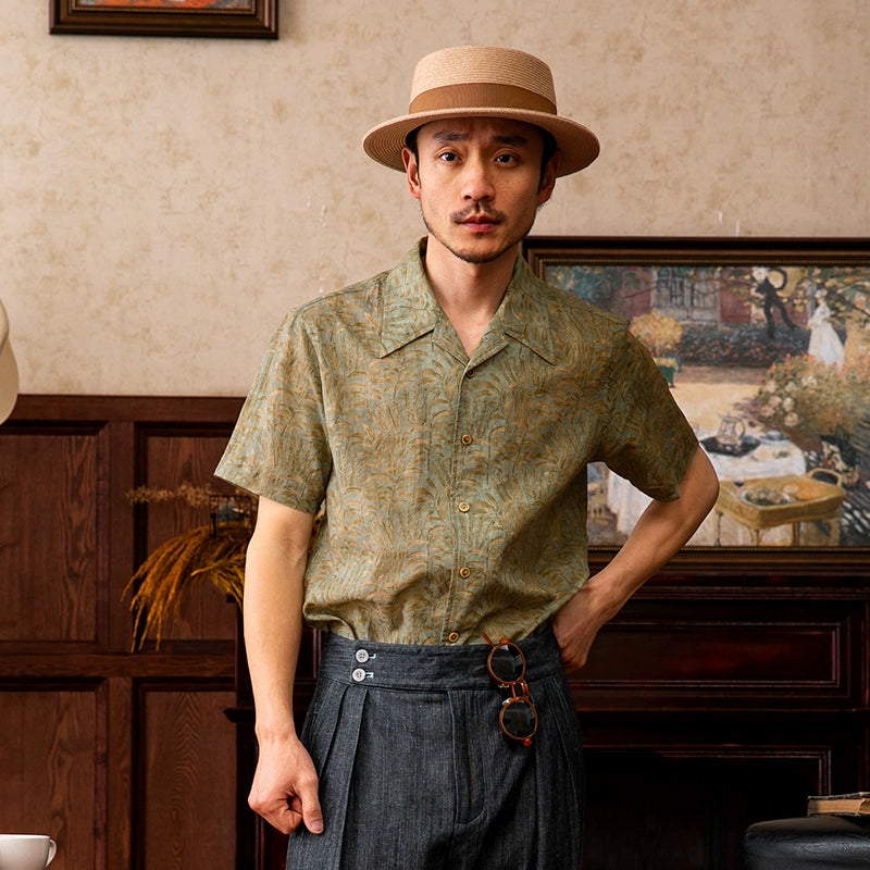 SOARIN Vintage Yuppie Cuban Collar Shirt