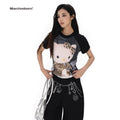 March Fun Cartoon Hello Kitty Shoulder Tee