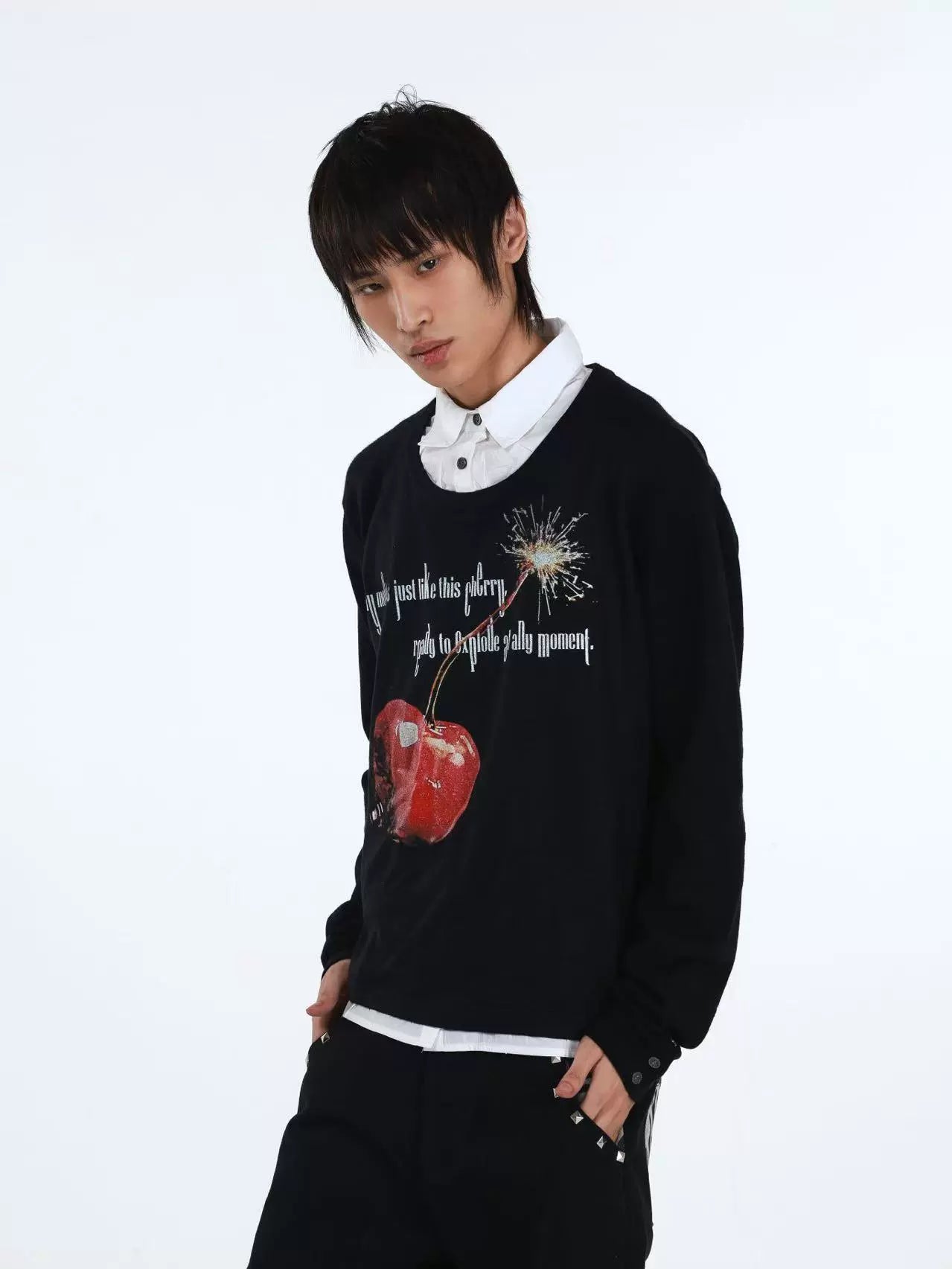 DETW Academy Fake Two Sweater Polo Shirt