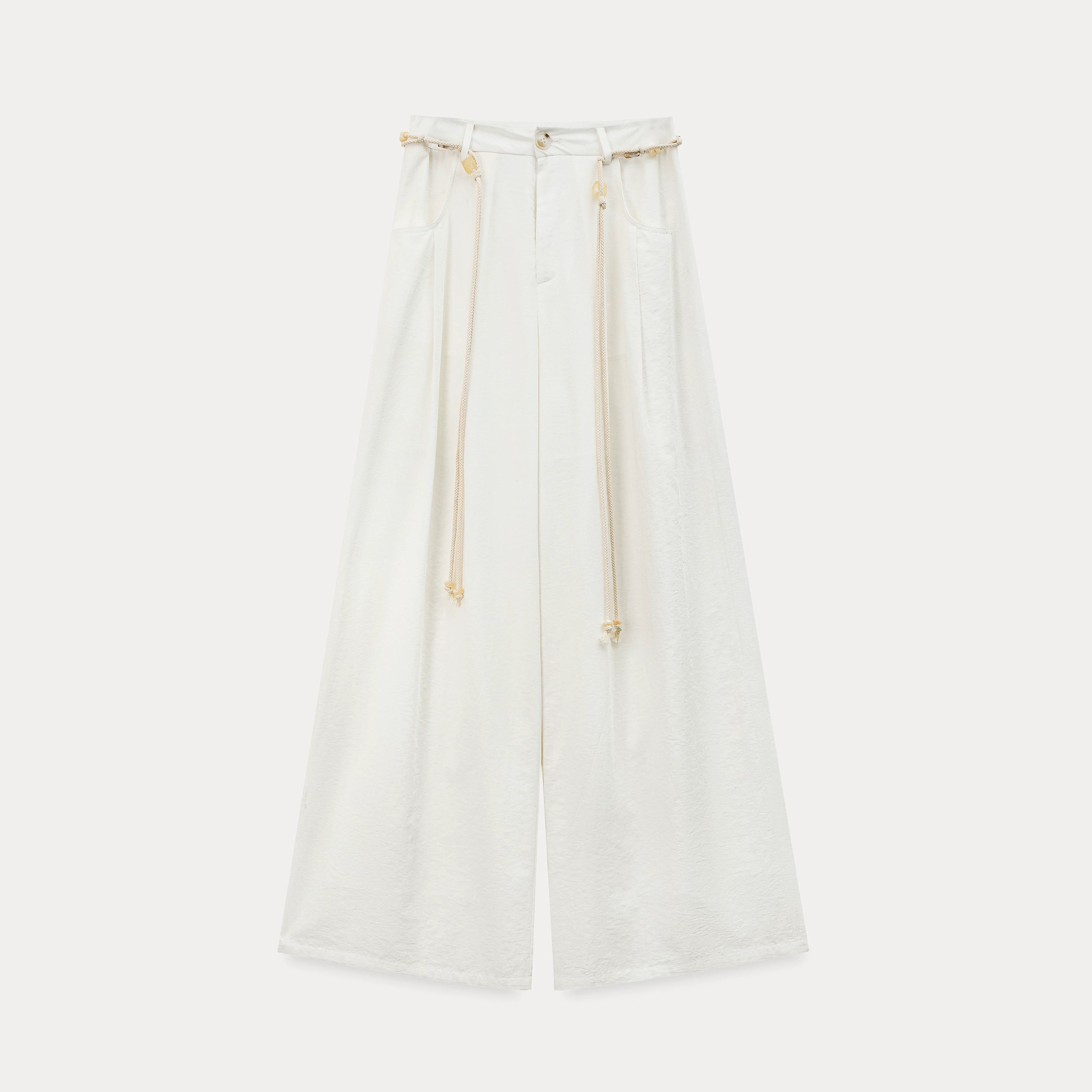 EGGKA Simple and Versatile Casual Wide-leg Pants