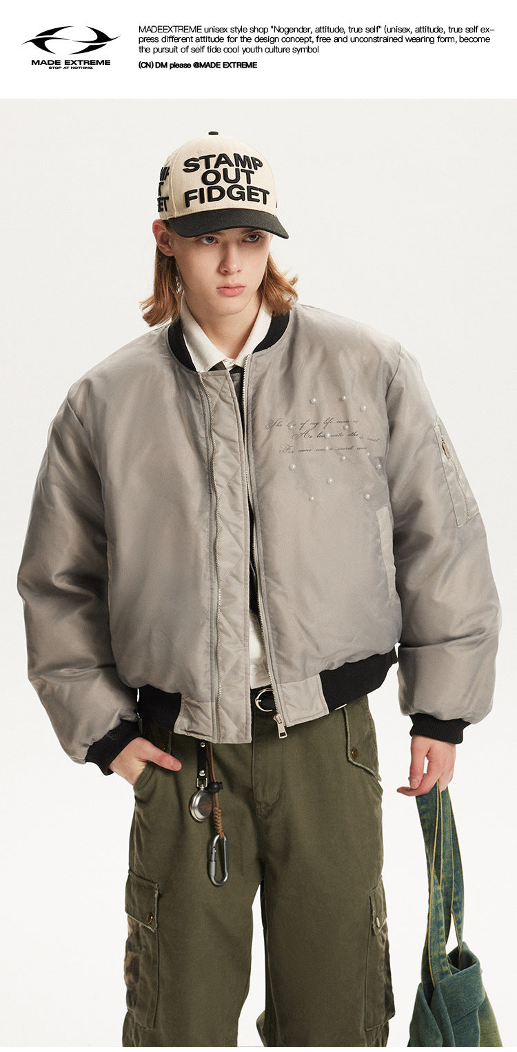 MADEEXTREME Thickened beads double layer ma1 flight suit jacket