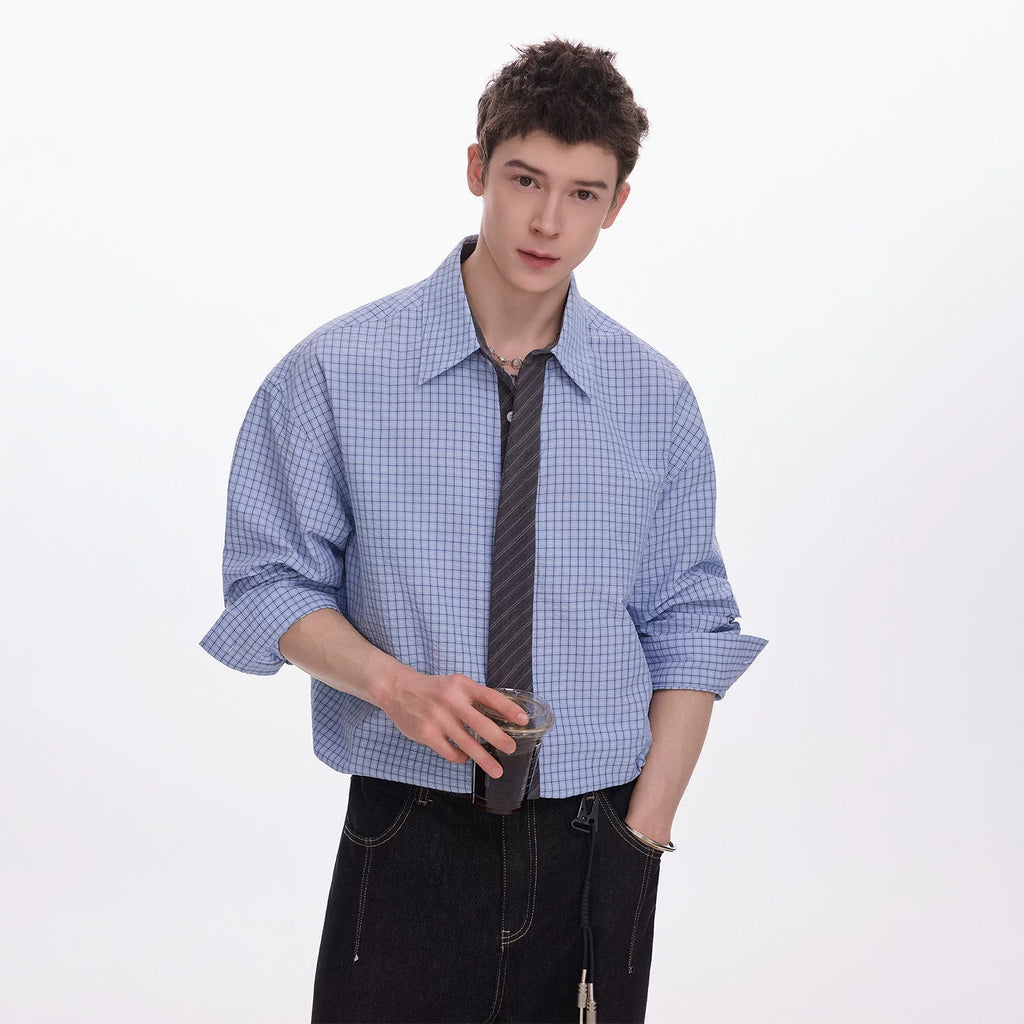 CHOR Vintage Plaid Tie Shirt