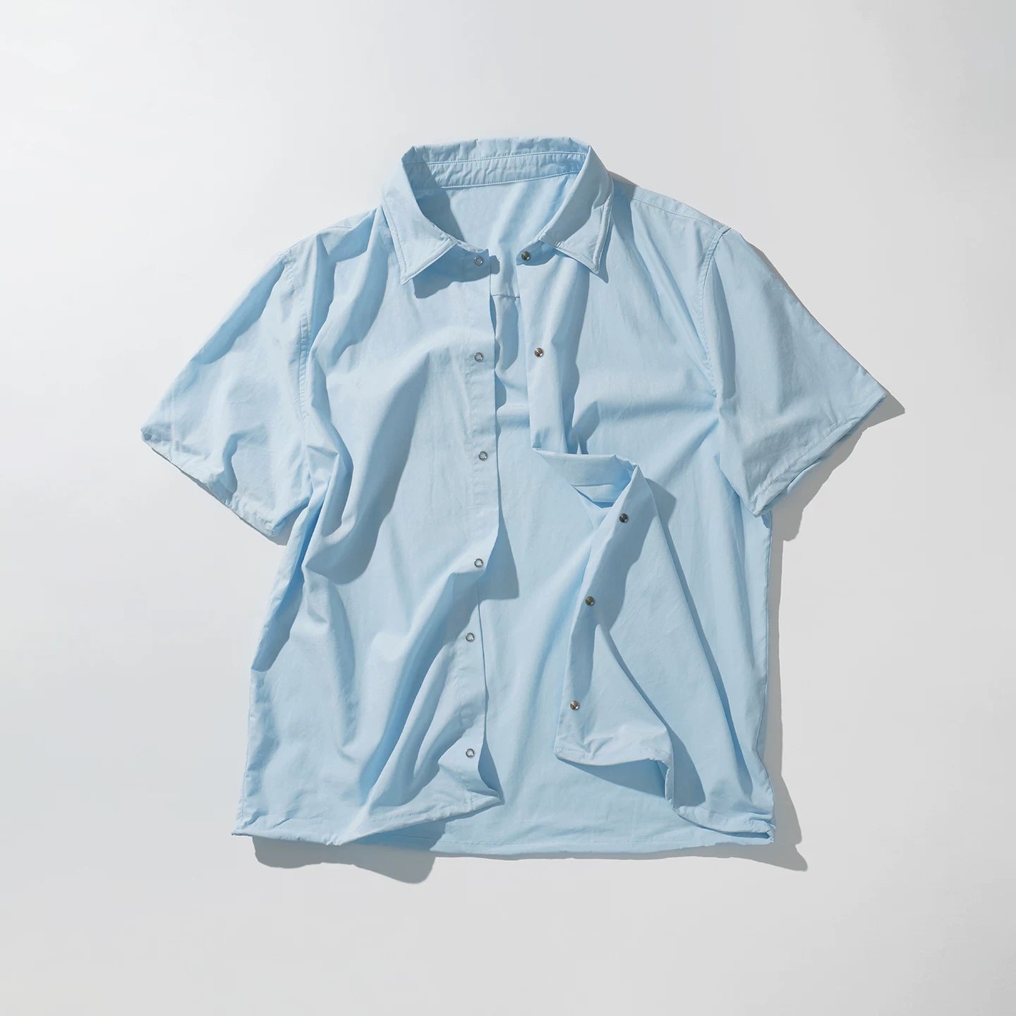 Borrowed Project Casual Square Neck Short Sleeve Shirt