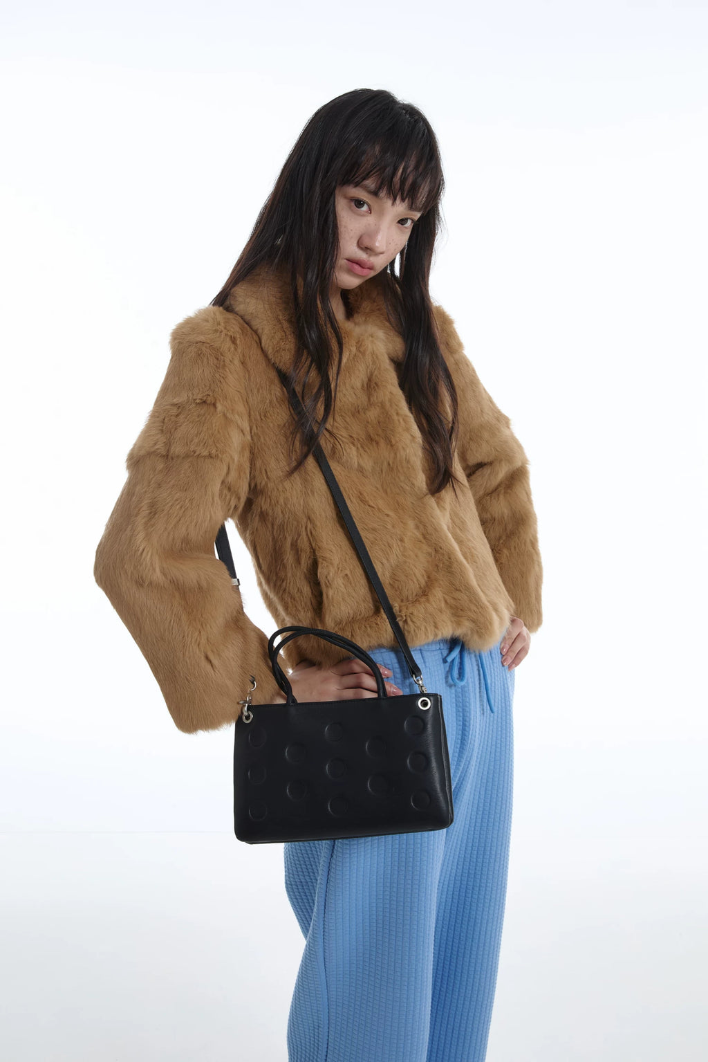DirtySix Polka Dot Cowhide Square Bag