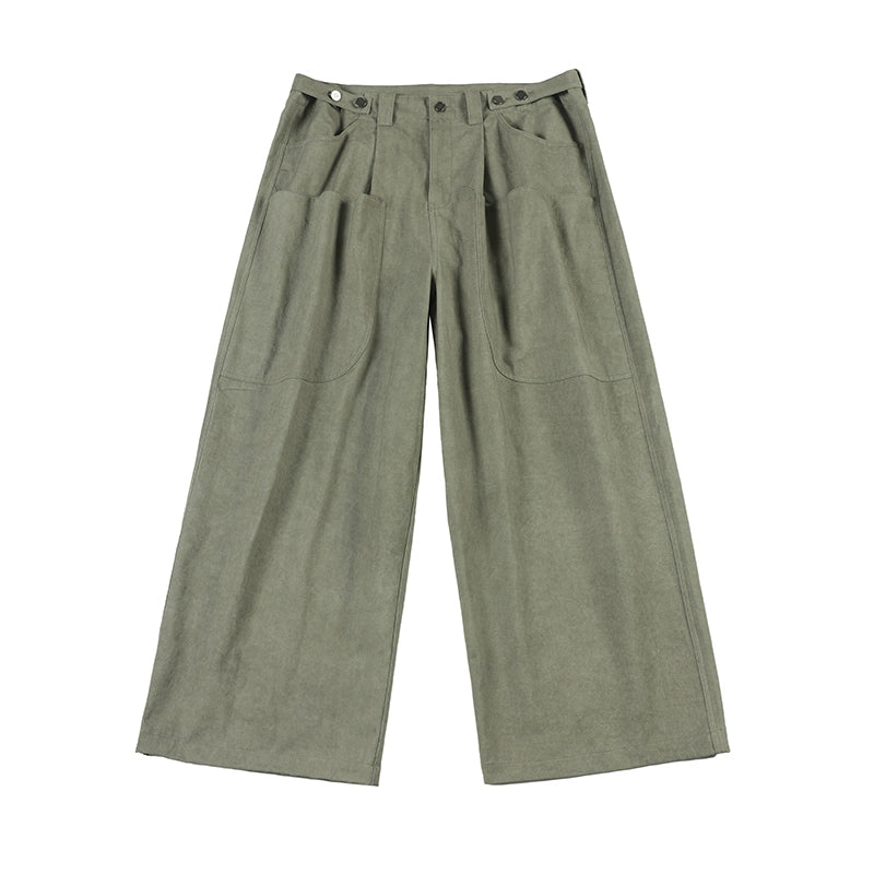 NOEARS Retro Japanese Multi-pocket Trousers