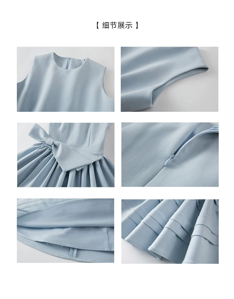 Avenement Bow Sleeveless Dress