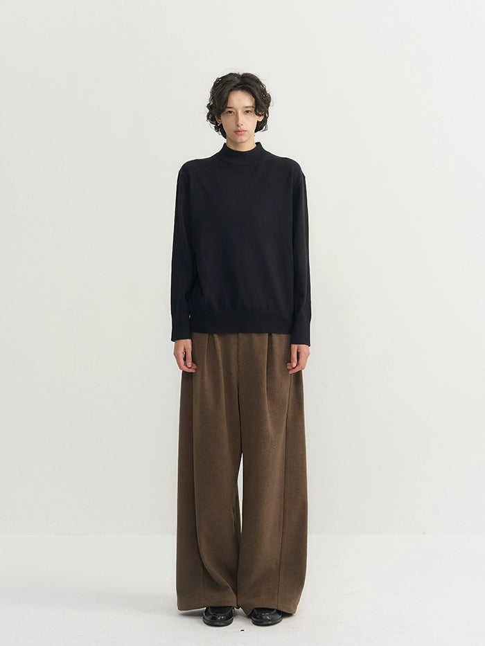 CARPEM Soft Waxy Semi-turtleneck Bottom Sweater