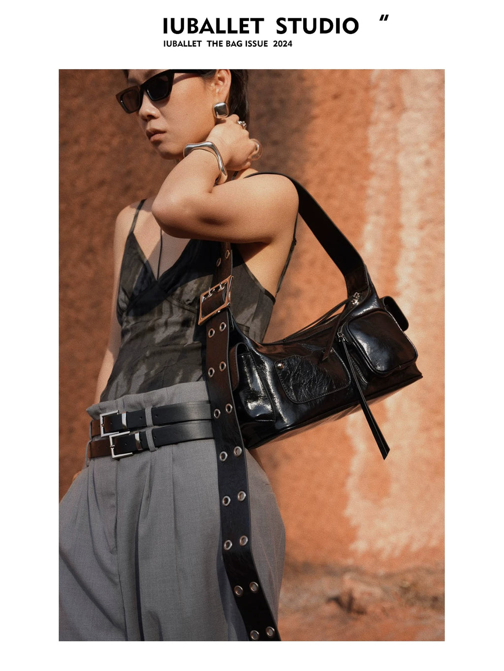 IUBALLET Leather Shoulder Messenger Bag