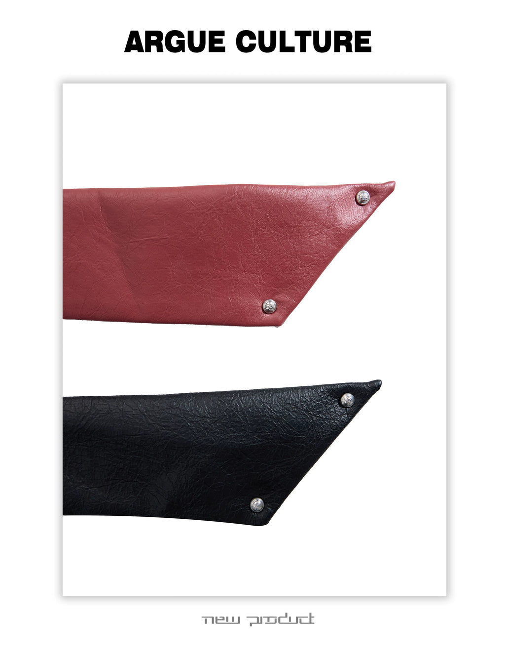 ArguECulturE Irregular Leather Tie
