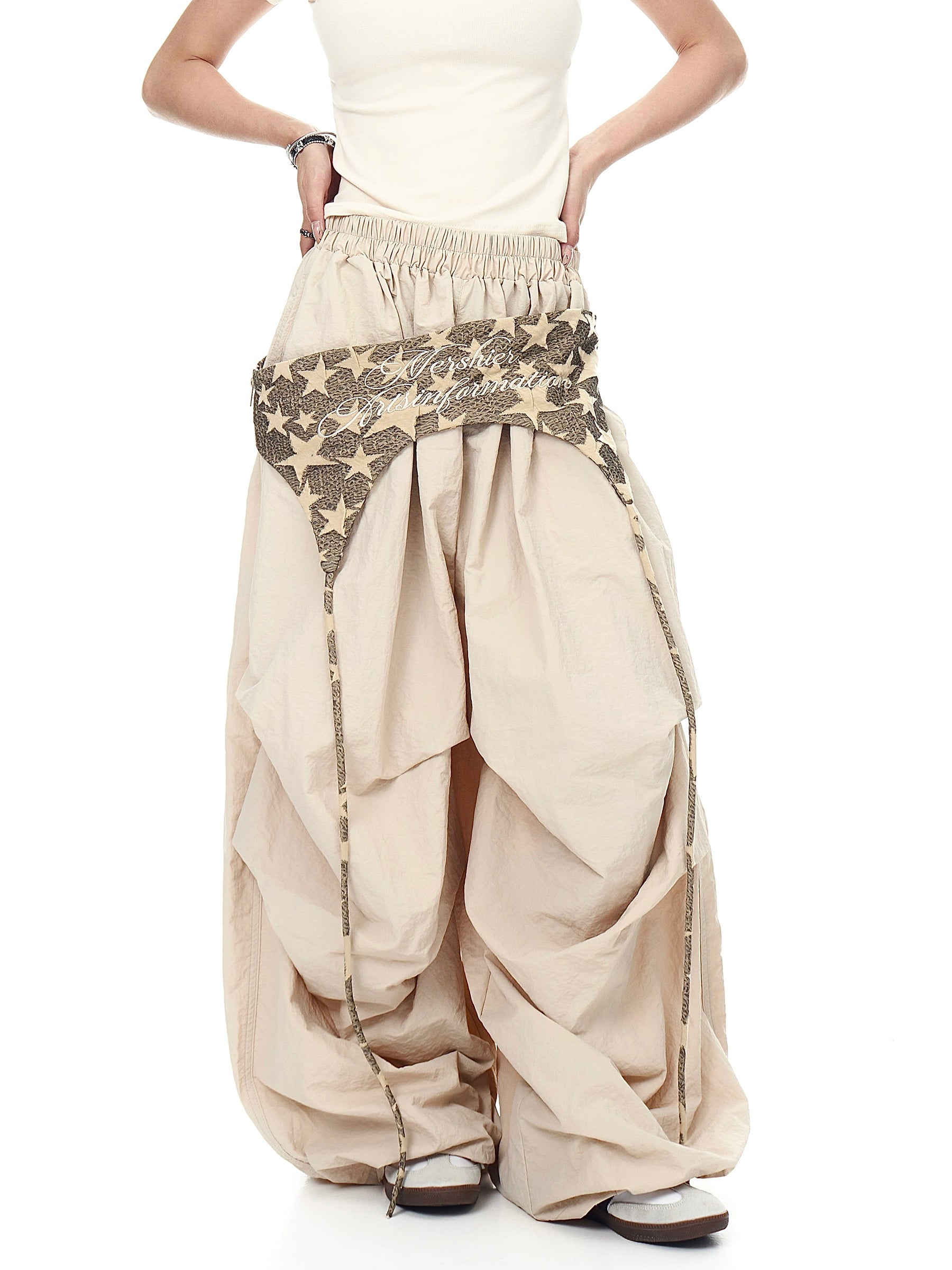BLACKLISTS Waist Seal Stacked Loose Wide-leg Scimitar Pants