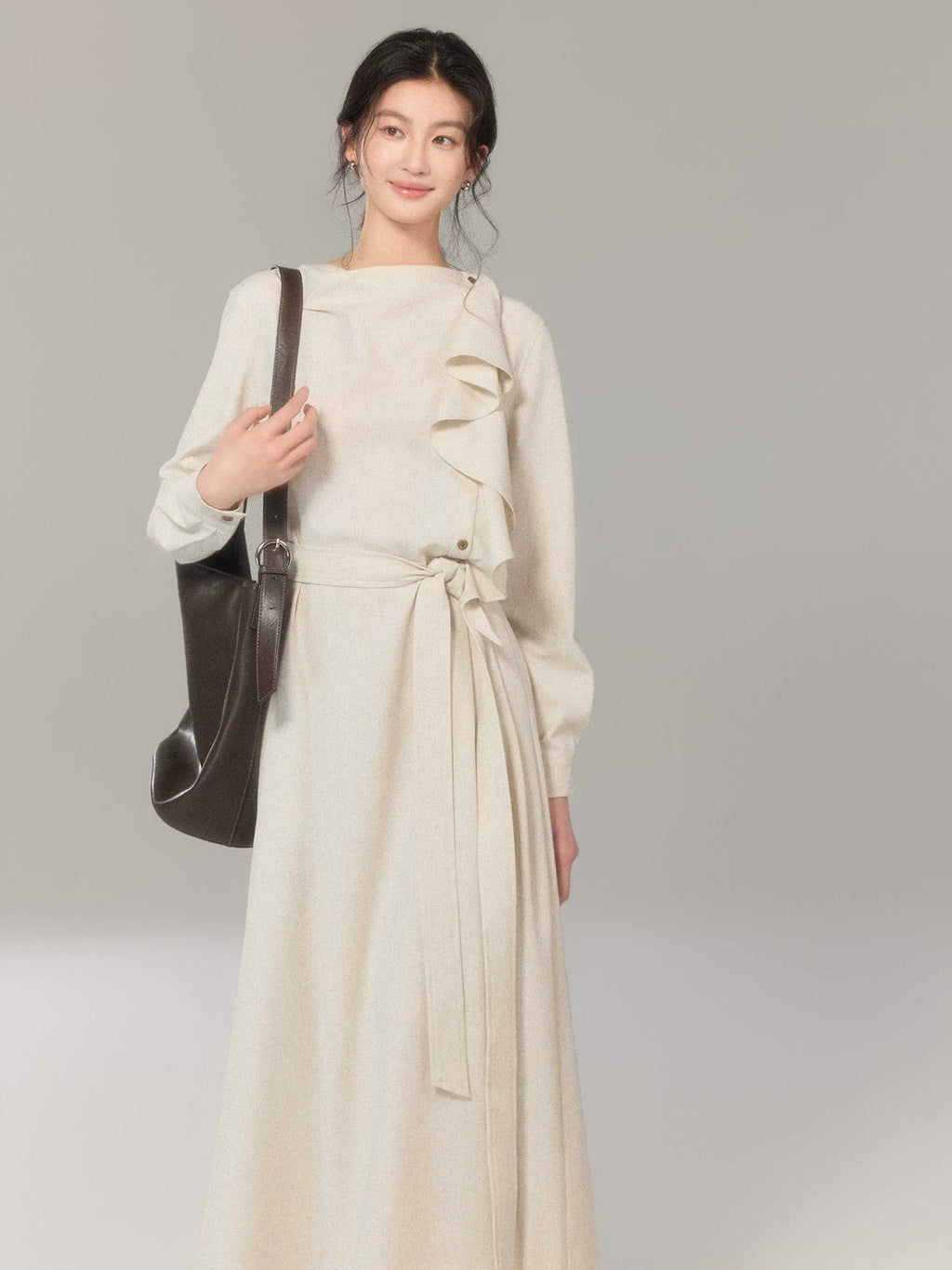TYANG Ruffle Side Strap Dress
